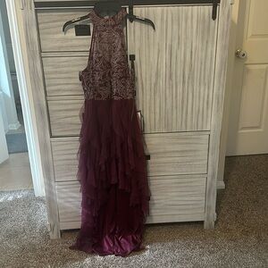 Maroon Halter Hi-low Dress size 1
